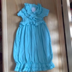 Lemon Loves Layette Aqua Blue Gown